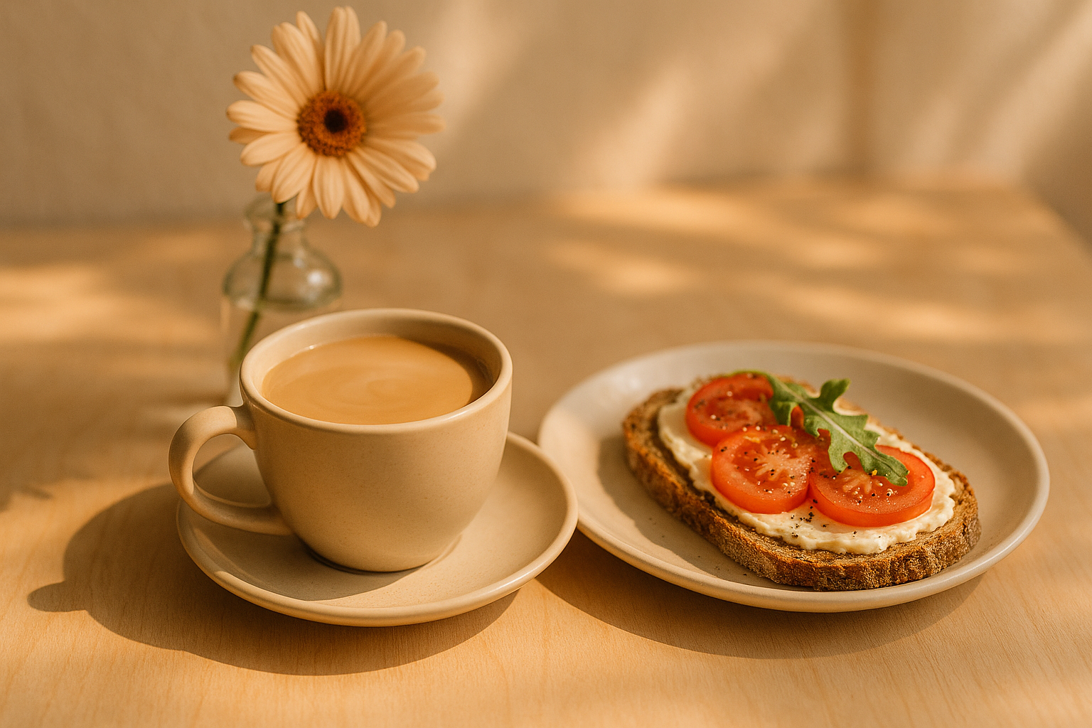 smörgås och kaffe